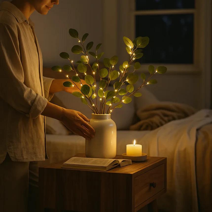 Glow Olive Branch | Fra naturlig til stilren – helt uten ledninger eller installasjon